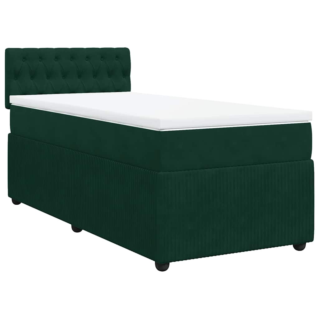 Sommier à lattes de lit avec matelas Vert foncé 90x190 cm - XIOS