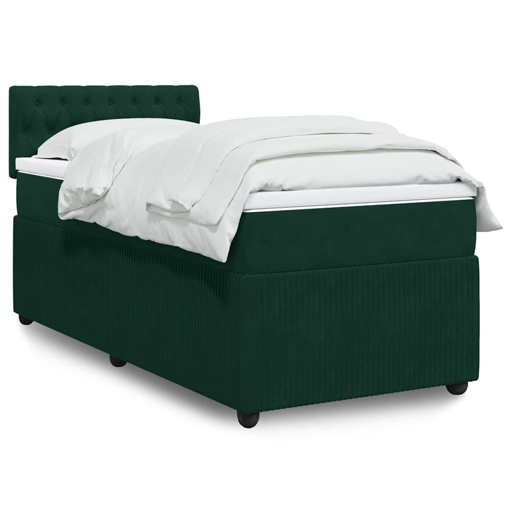 Sommier à lattes de lit avec matelas Vert foncé 90x190 cm - XIOS