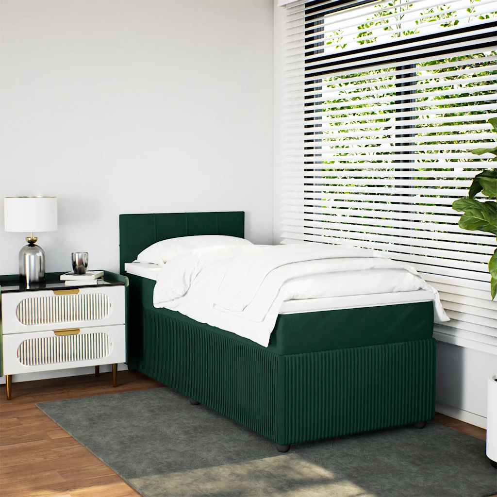 Sommier à lattes de lit avec matelas Vert foncé 90x190 cm - XIOS