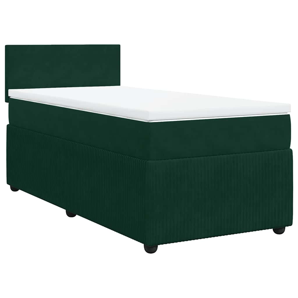 Sommier à lattes de lit avec matelas Vert foncé 90x200 cm - XIOS