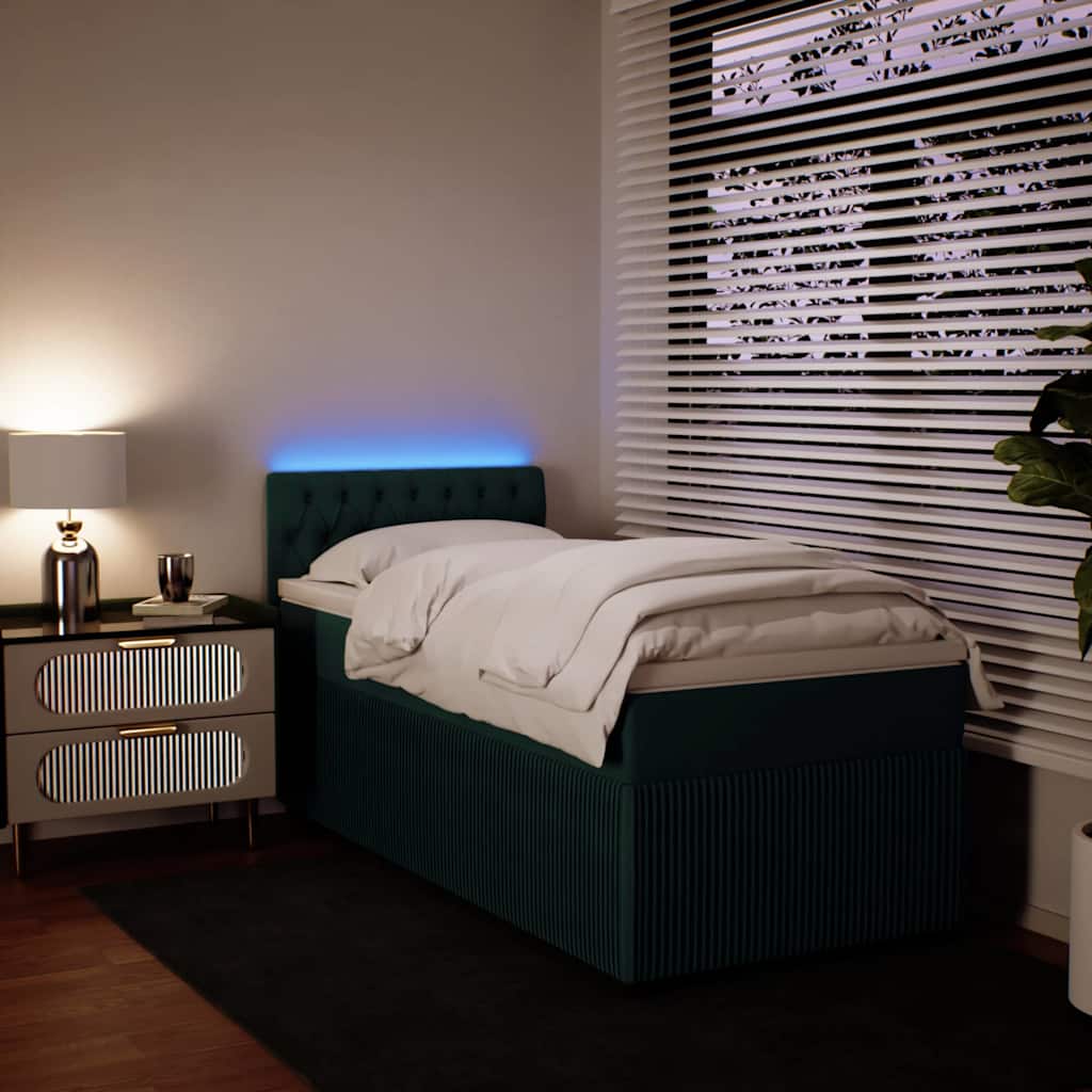 Sommier à lattes de lit avec matelas Vert foncé 90x200 cm - XIOS
