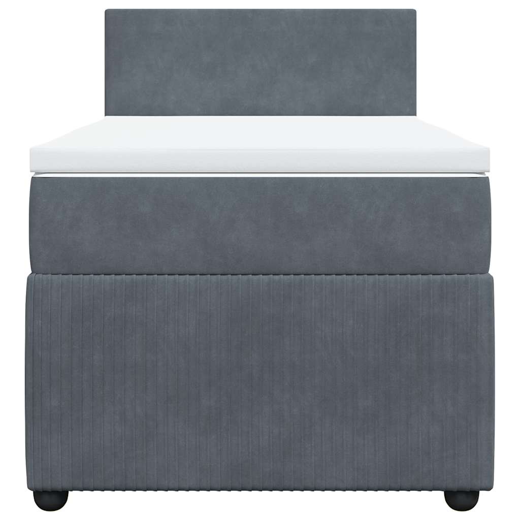 Sommier à lattes de lit avec matelas Gris foncé 100x200 cm - XIOS