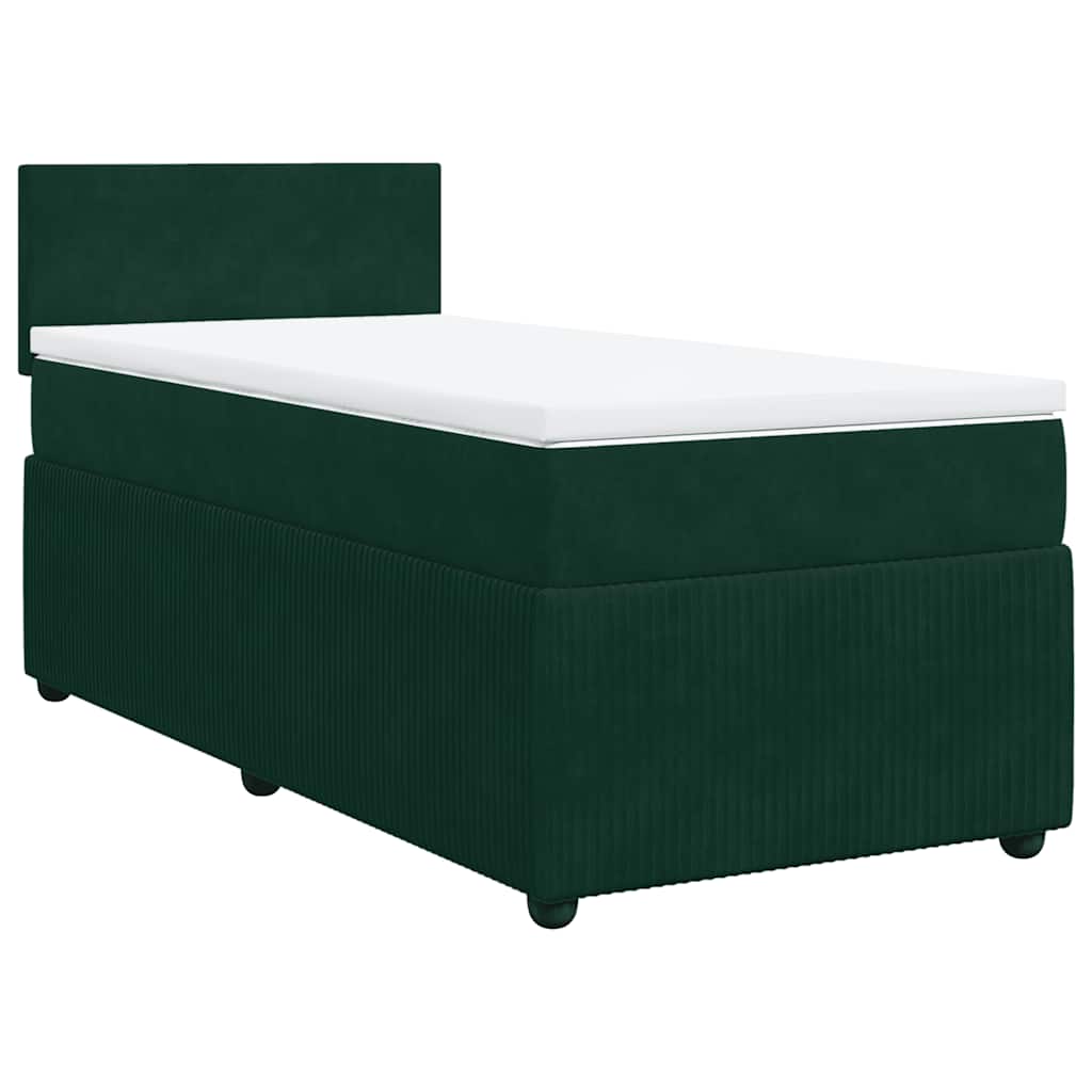 Sommier à lattes de lit avec matelas Vert foncé 100x200 cm - XIOS