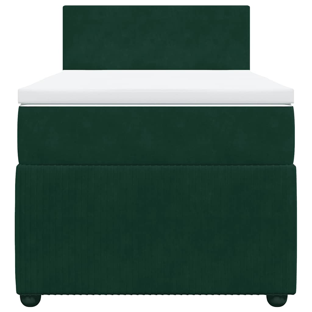 Sommier à lattes de lit avec matelas Vert foncé 100x200 cm - XIOS