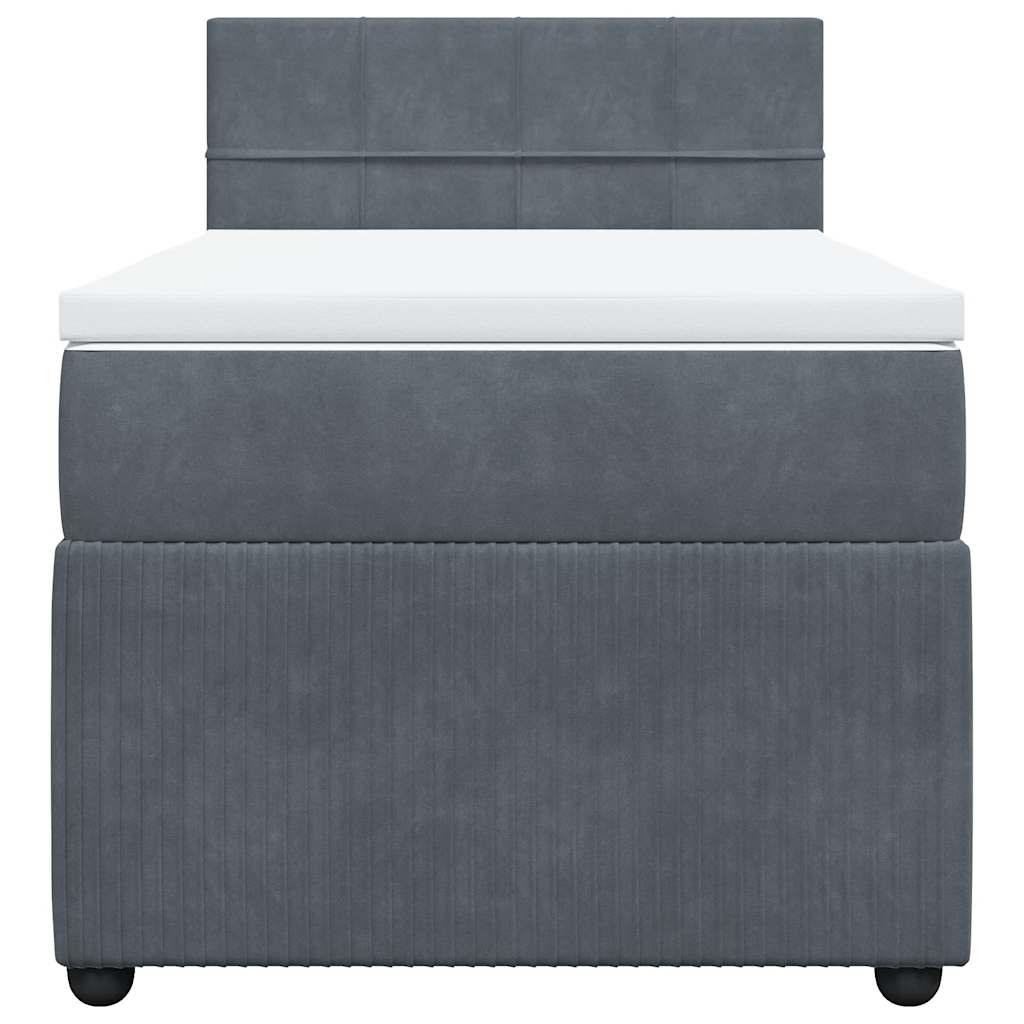 Sommier à lattes de lit avec matelas Gris foncé 100x200 cm - XIOS