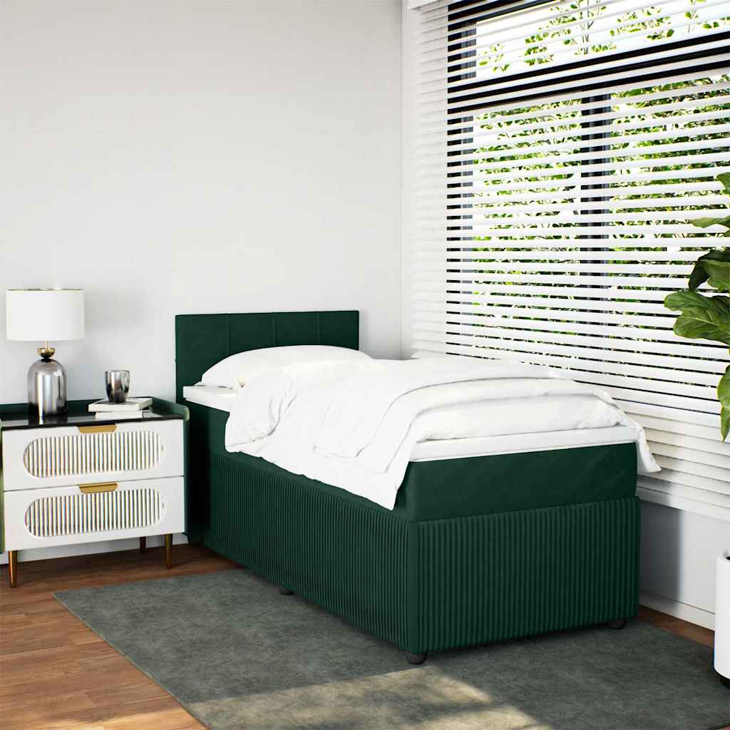 Sommier à lattes de lit avec matelas Vert foncé 100x200 cm - XIOS