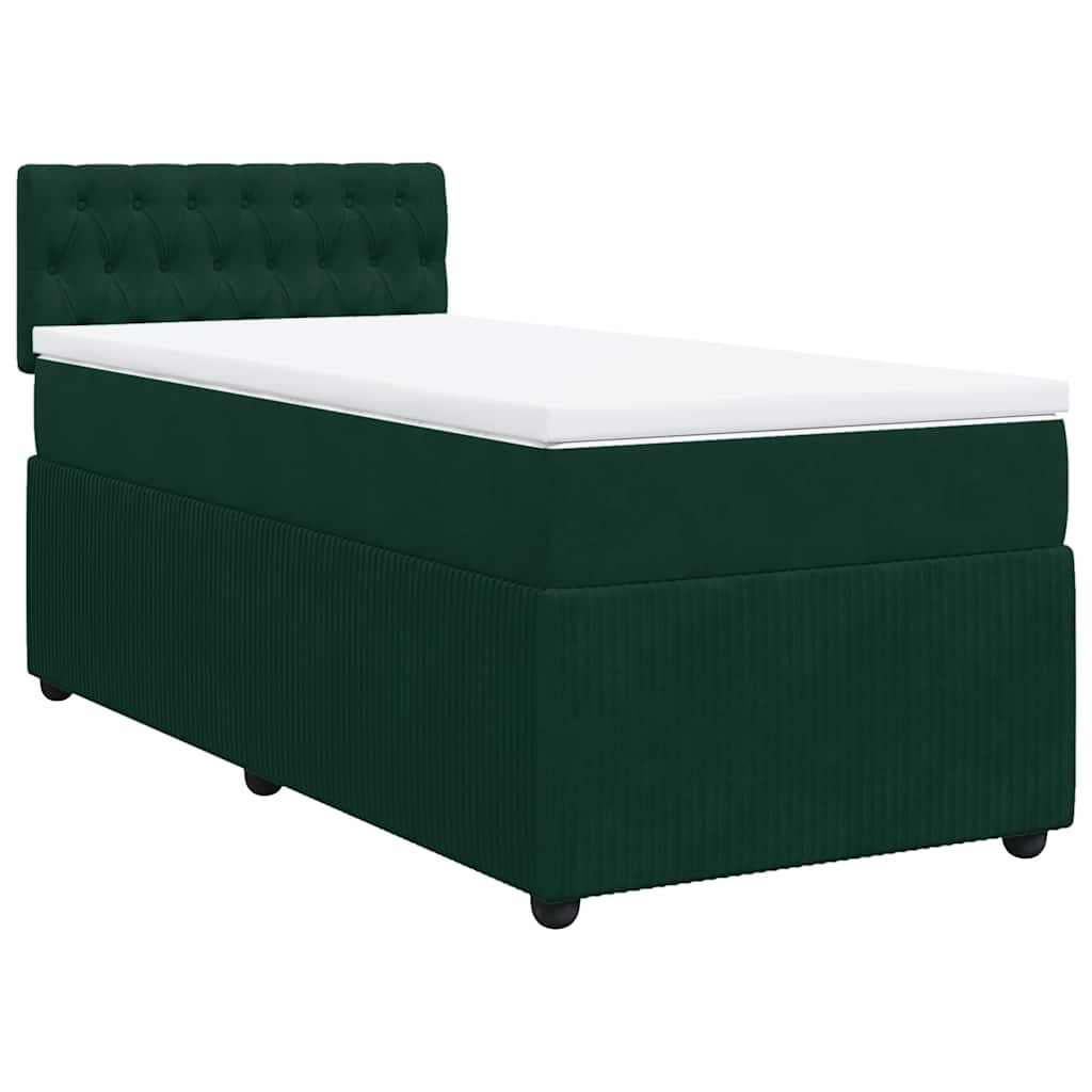 Sommier à lattes de lit avec matelas Vert foncé 100x200 cm - XIOS