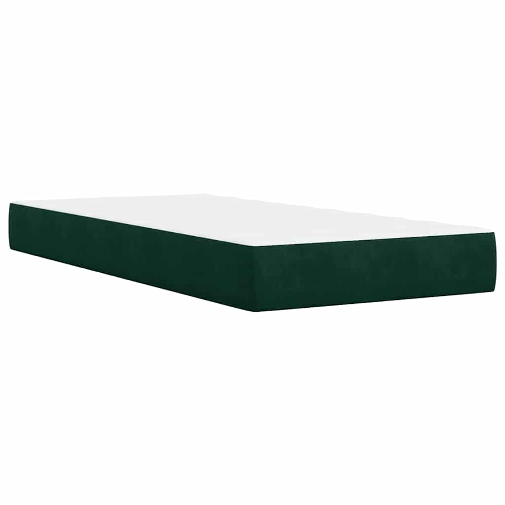 Sommier à lattes de lit avec matelas Vert foncé 100x200 cm - XIOS