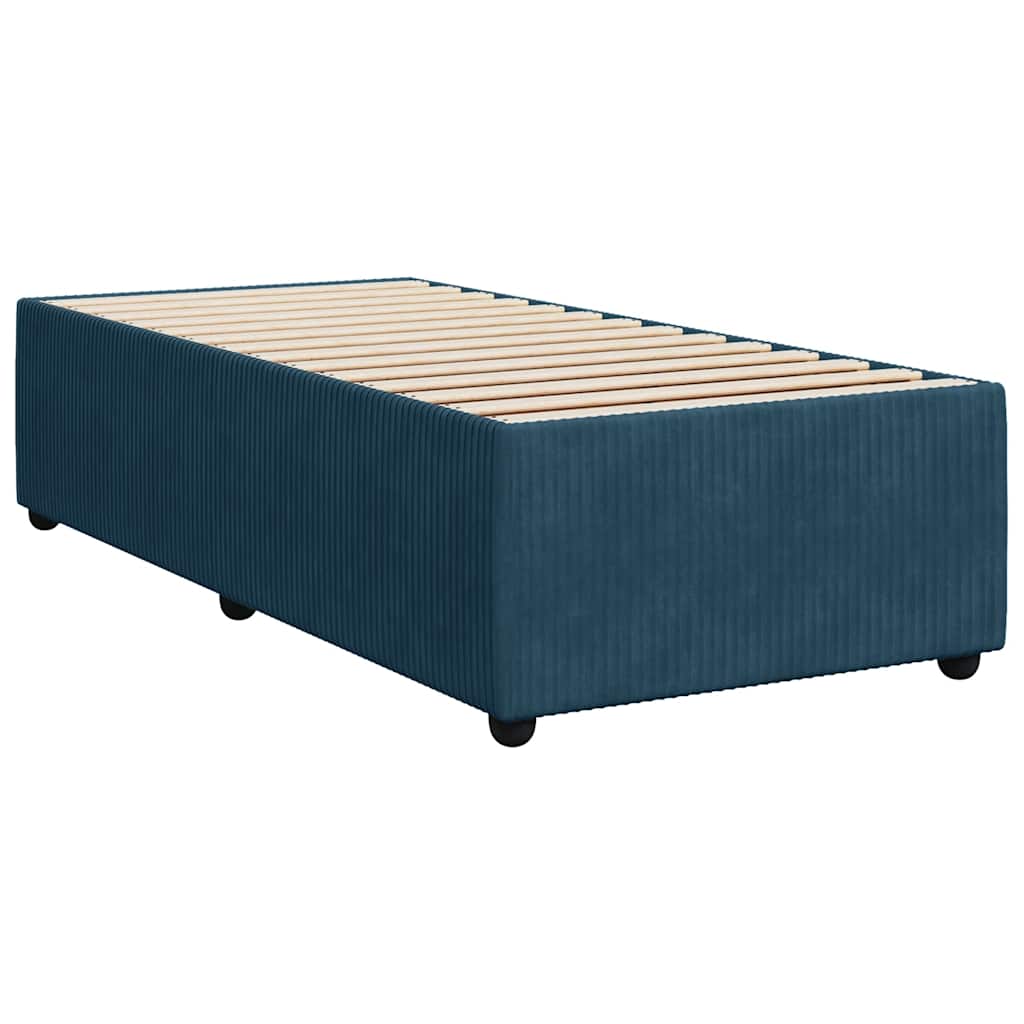 Sommier à lattes de lit avec matelas bleu 100x200 cm - XIOS