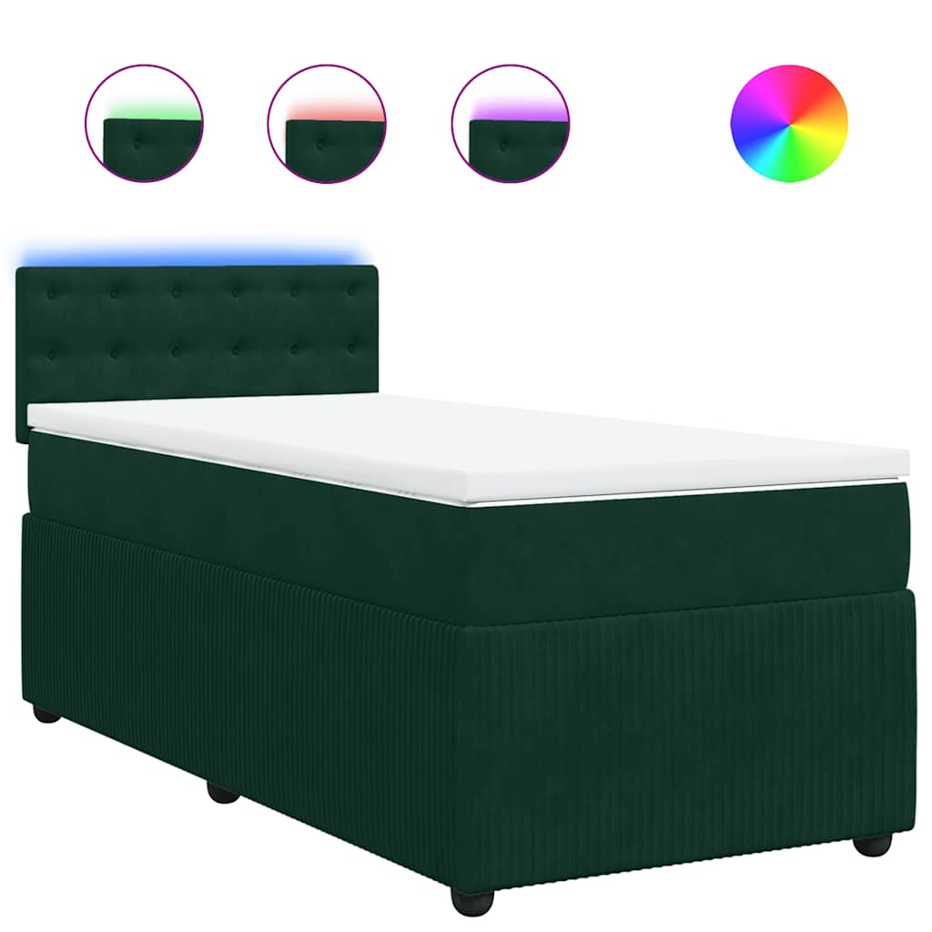 Sommier à lattes de lit avec matelas Vert foncé 100x200 cm - XIOS