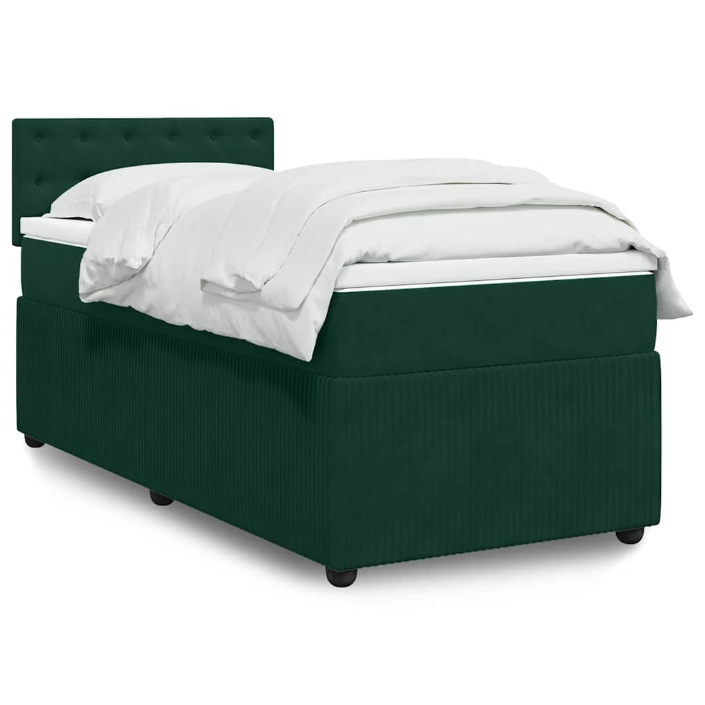 Sommier à lattes de lit avec matelas Vert foncé 100x200 cm - XIOS
