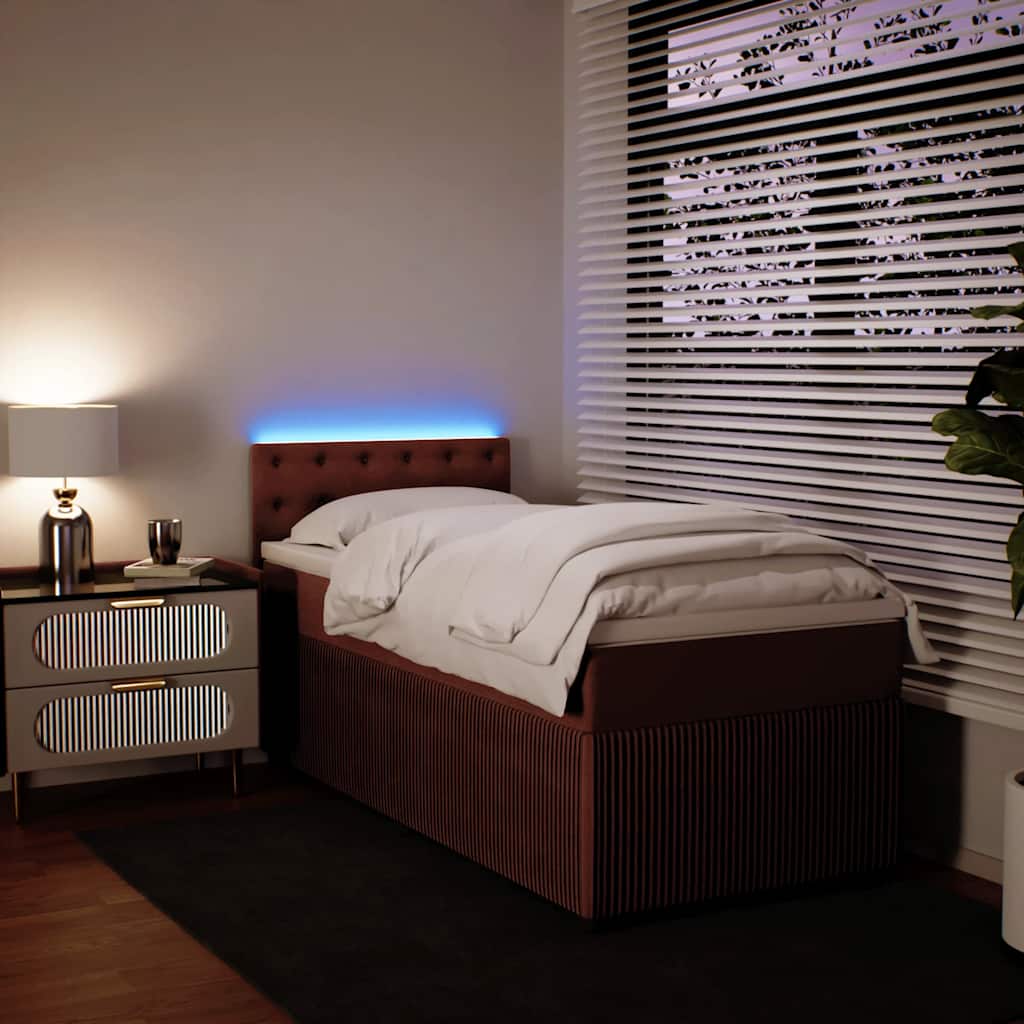 Sommier à lattes de lit avec matelas Rose 100x200 cm Velours - XIOS