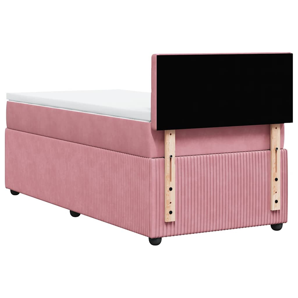 Sommier à lattes de lit avec matelas Rose 100x200 cm Velours - XIOS
