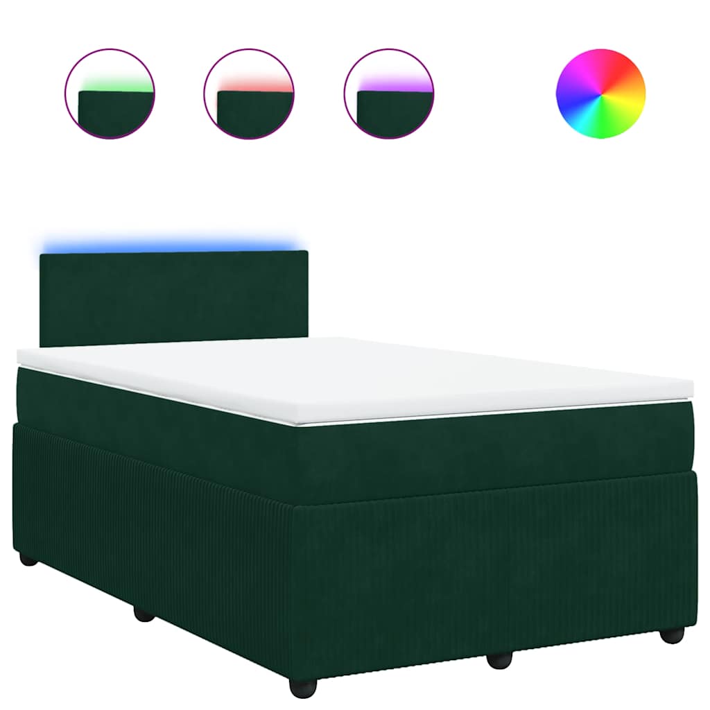 Sommier à lattes de lit avec matelas vert foncé 120x190 cm - XIOS