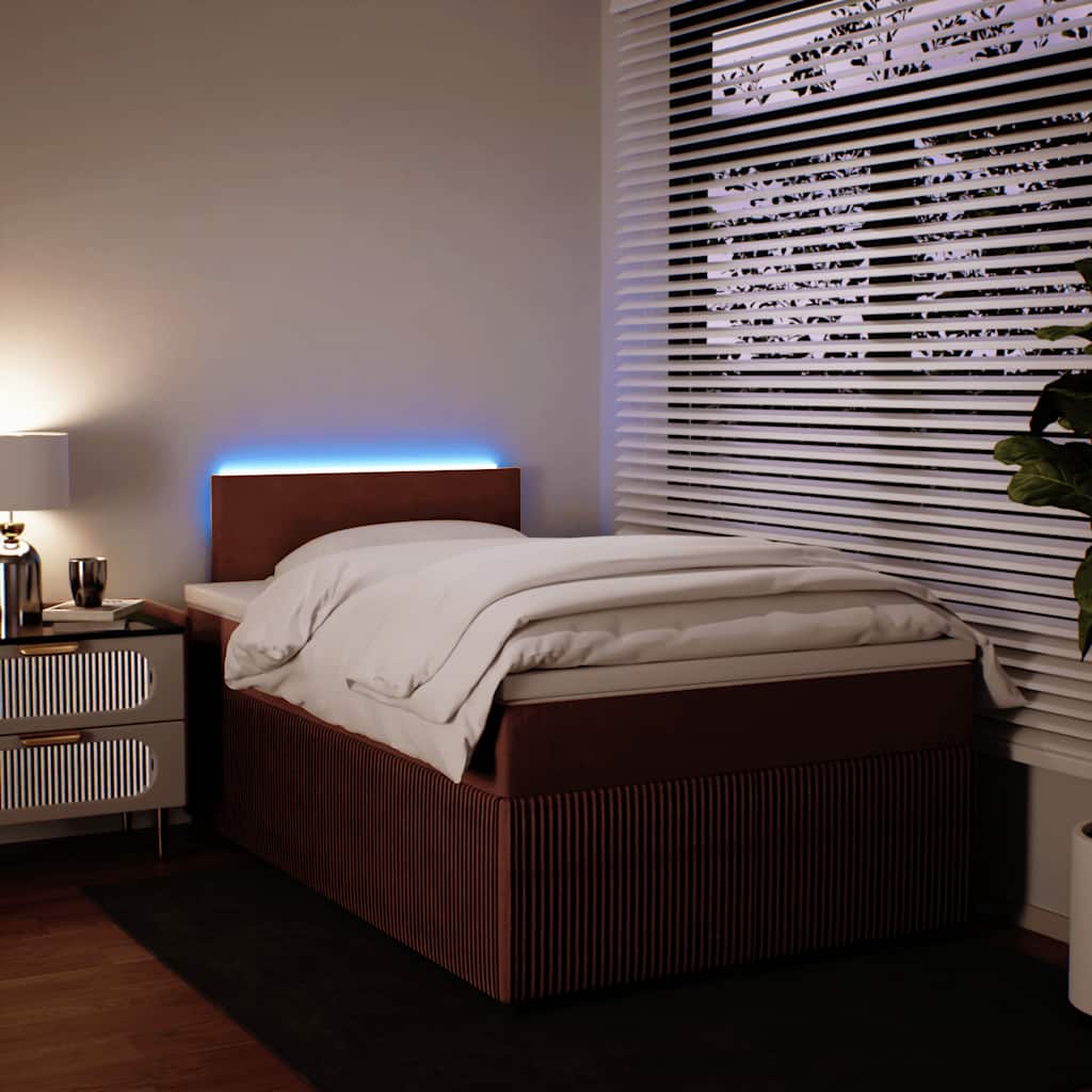 Sommier à lattes de lit avec matelas rose 120x190 cm velours - XIOS