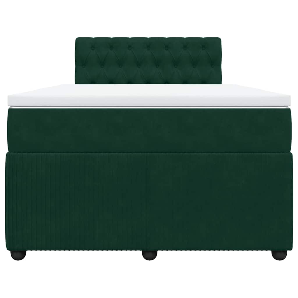 Sommier à lattes de lit avec matelas vert foncé 120x190 cm - XIOS