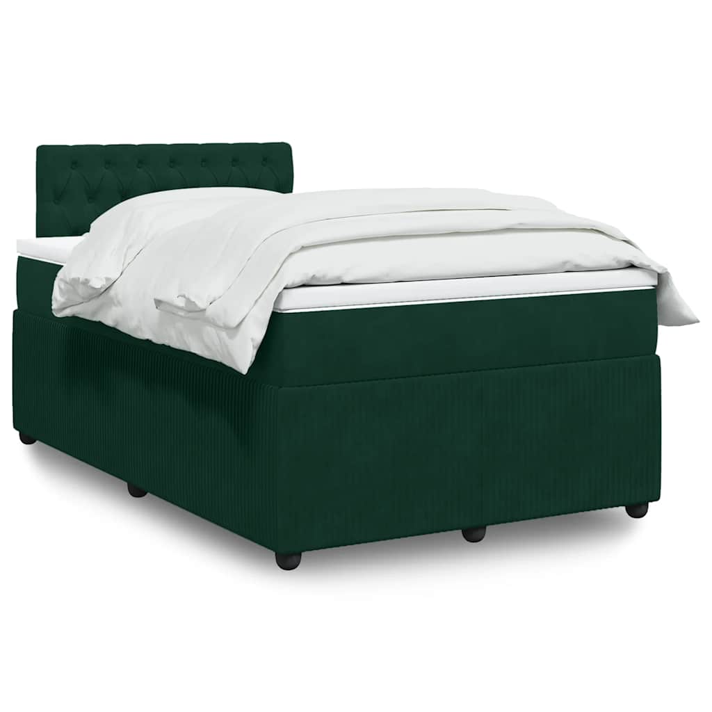 Sommier à lattes de lit avec matelas vert foncé 120x190 cm - XIOS