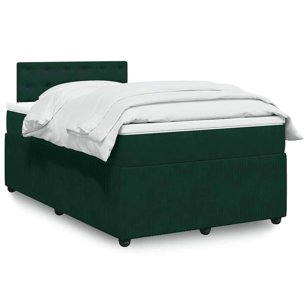 Sommier à lattes de lit avec matelas vert foncé 120x190 cm - XIOS