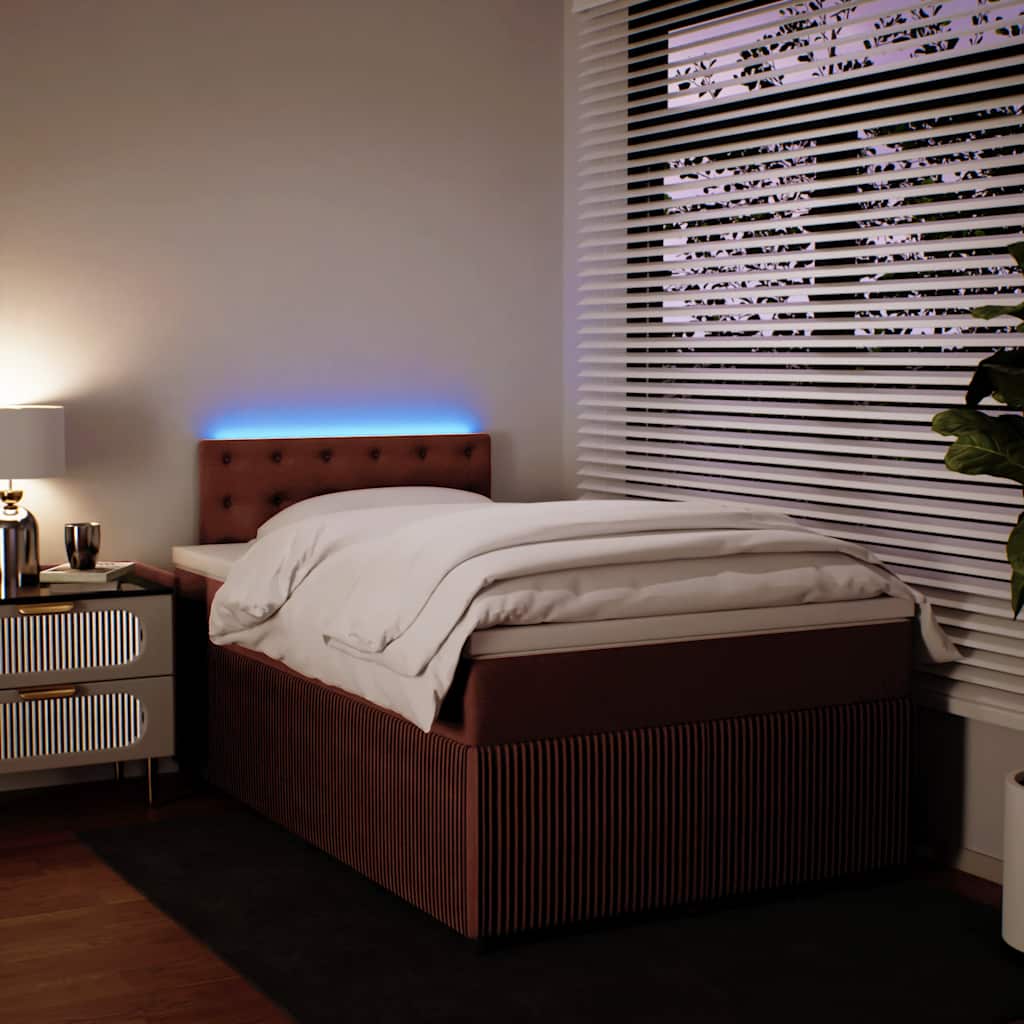 Sommier à lattes de lit avec matelas rose 120x190 cm velours - XIOS