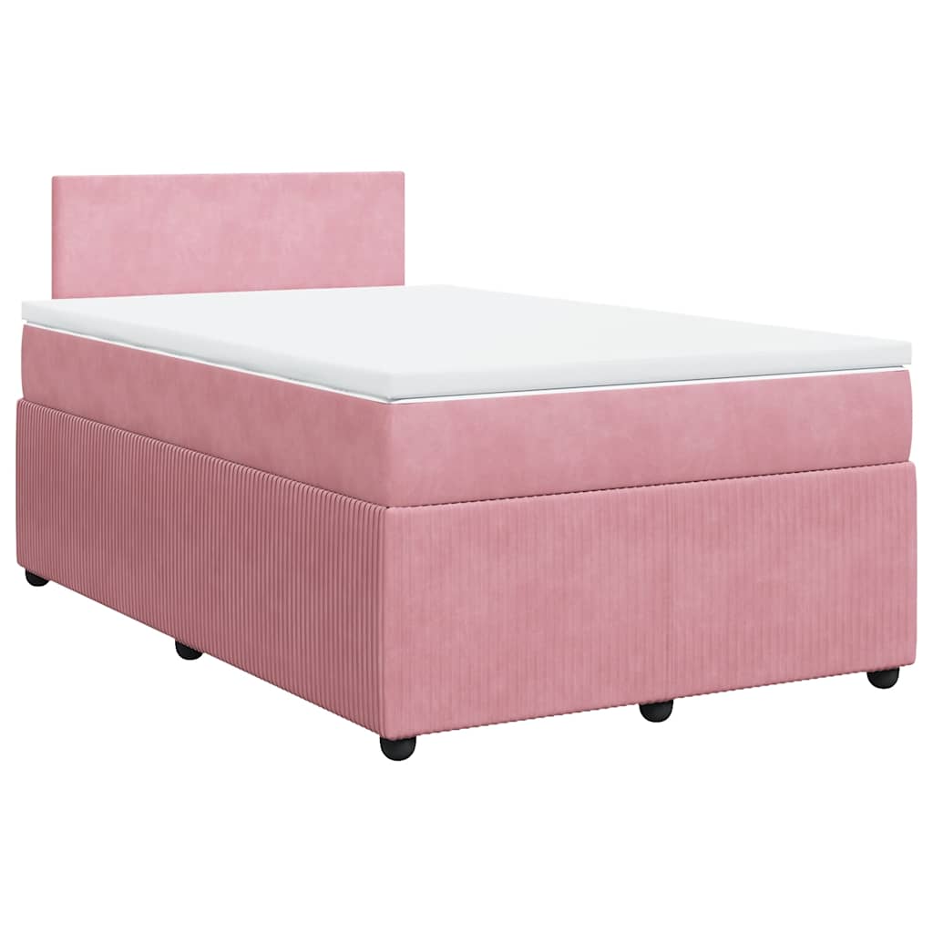 Sommier à lattes de lit avec matelas Rose 120x200 cm Velours - XIOS