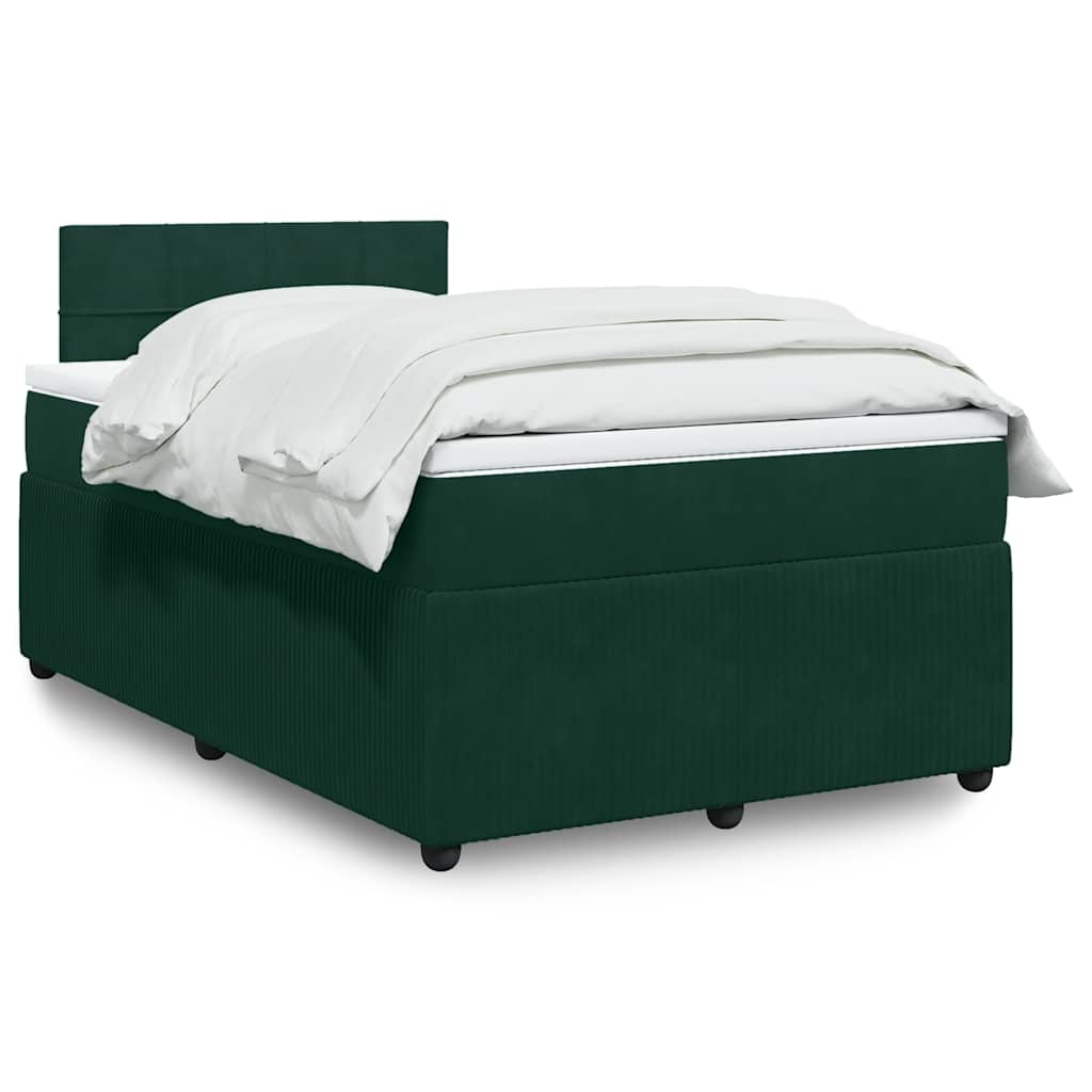 Sommier à lattes de lit et matelas Vert foncé 120x200cm Velours - XIOS