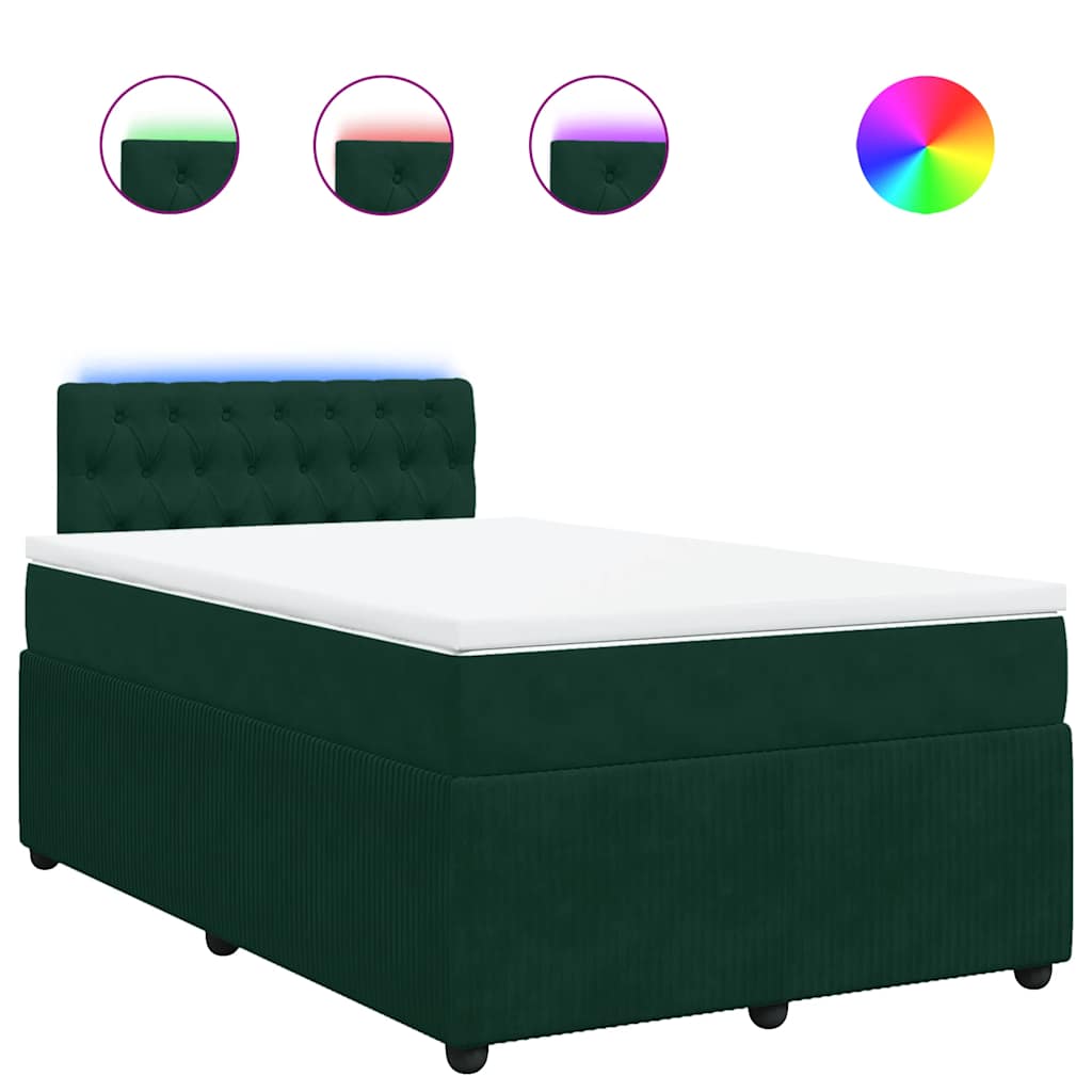 Sommier à lattes de lit et matelas Vert foncé 120x200cm Velours - XIOS