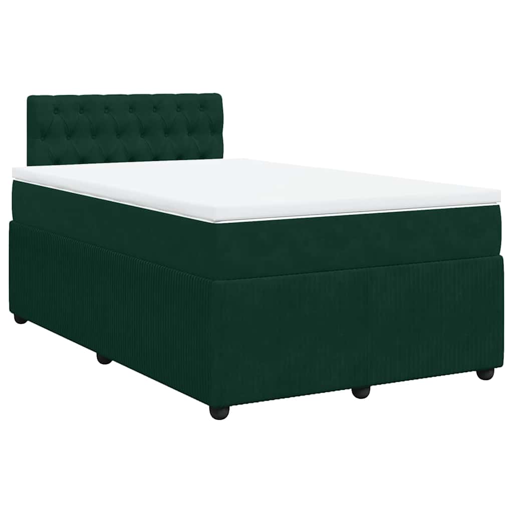 Sommier à lattes de lit et matelas Vert foncé 120x200cm Velours - XIOS