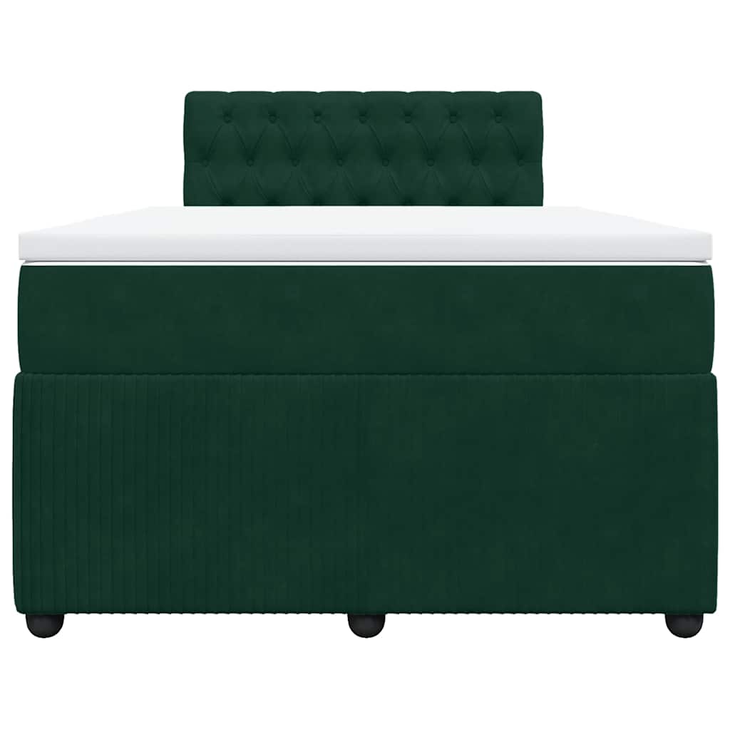Sommier à lattes de lit et matelas Vert foncé 120x200cm Velours - XIOS