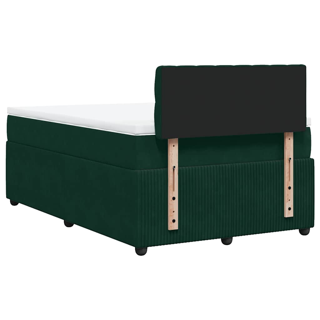 Sommier à lattes de lit et matelas Vert foncé 120x200cm Velours - XIOS