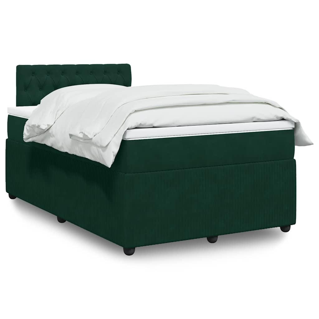 Sommier à lattes de lit et matelas Vert foncé 120x200cm Velours - XIOS
