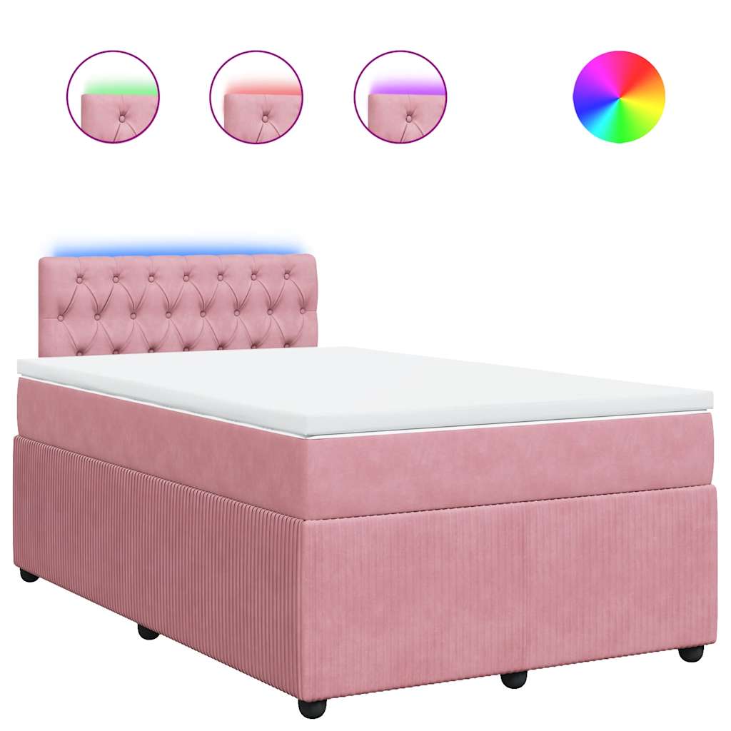 Sommier à lattes de lit avec matelas Rose 120x200 cm Velours - XIOS