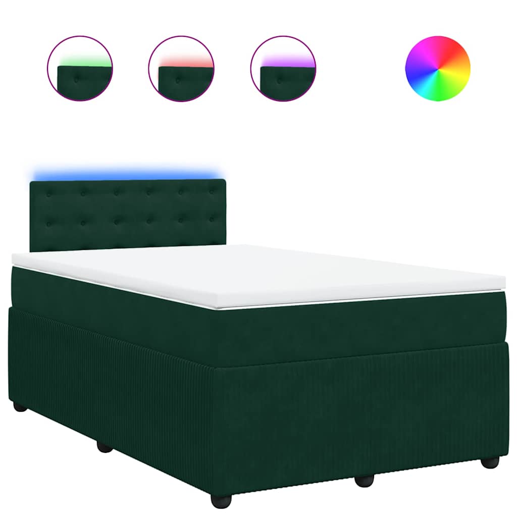 Sommier à lattes de lit et matelas Vert foncé 120x200cm Velours - XIOS