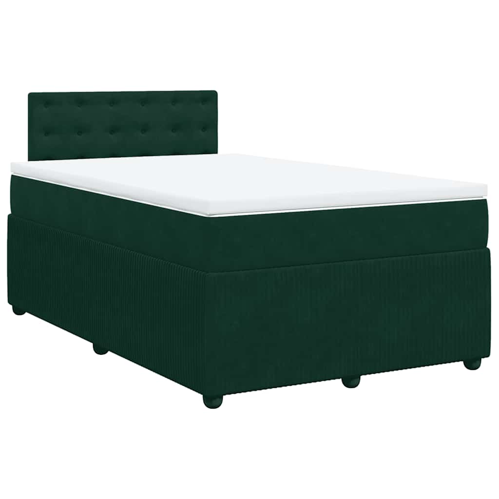 Sommier à lattes de lit et matelas Vert foncé 120x200cm Velours - XIOS