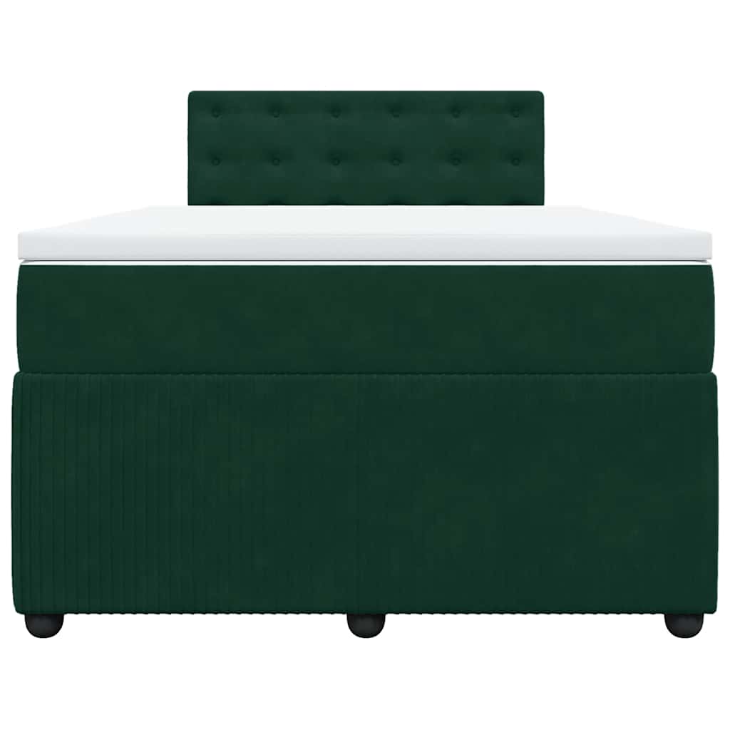 Sommier à lattes de lit et matelas Vert foncé 120x200cm Velours - XIOS