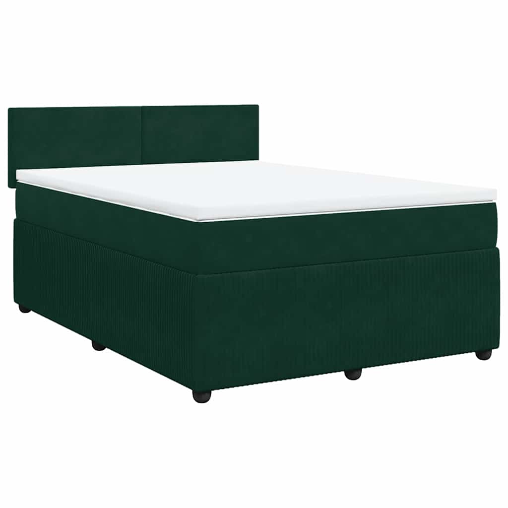 Sommier à lattes de lit et matelas Vert foncé 140x190cm Velours - XIOS