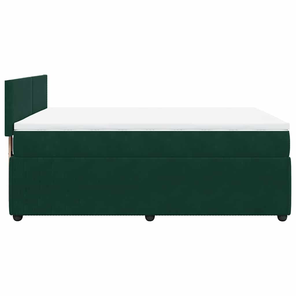 Sommier à lattes de lit et matelas Vert foncé 140x190cm Velours - XIOS