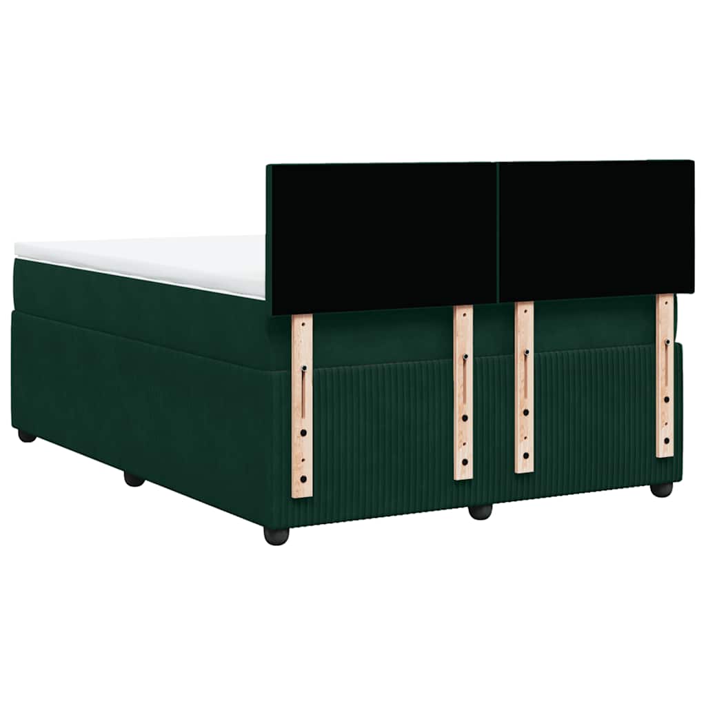 Sommier à lattes de lit et matelas Vert foncé 140x190cm Velours - XIOS