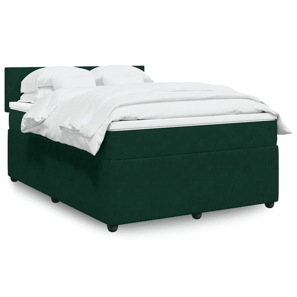 Sommier à lattes de lit et matelas Vert foncé 140x190cm Velours - XIOS
