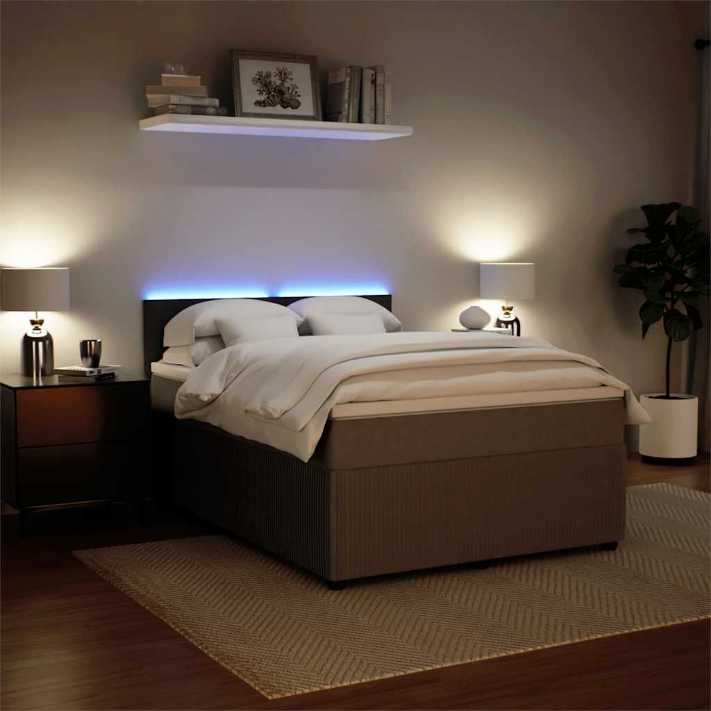 Sommier à lattes de lit et matelas Gris clair 140x190cm Velours - XIOS