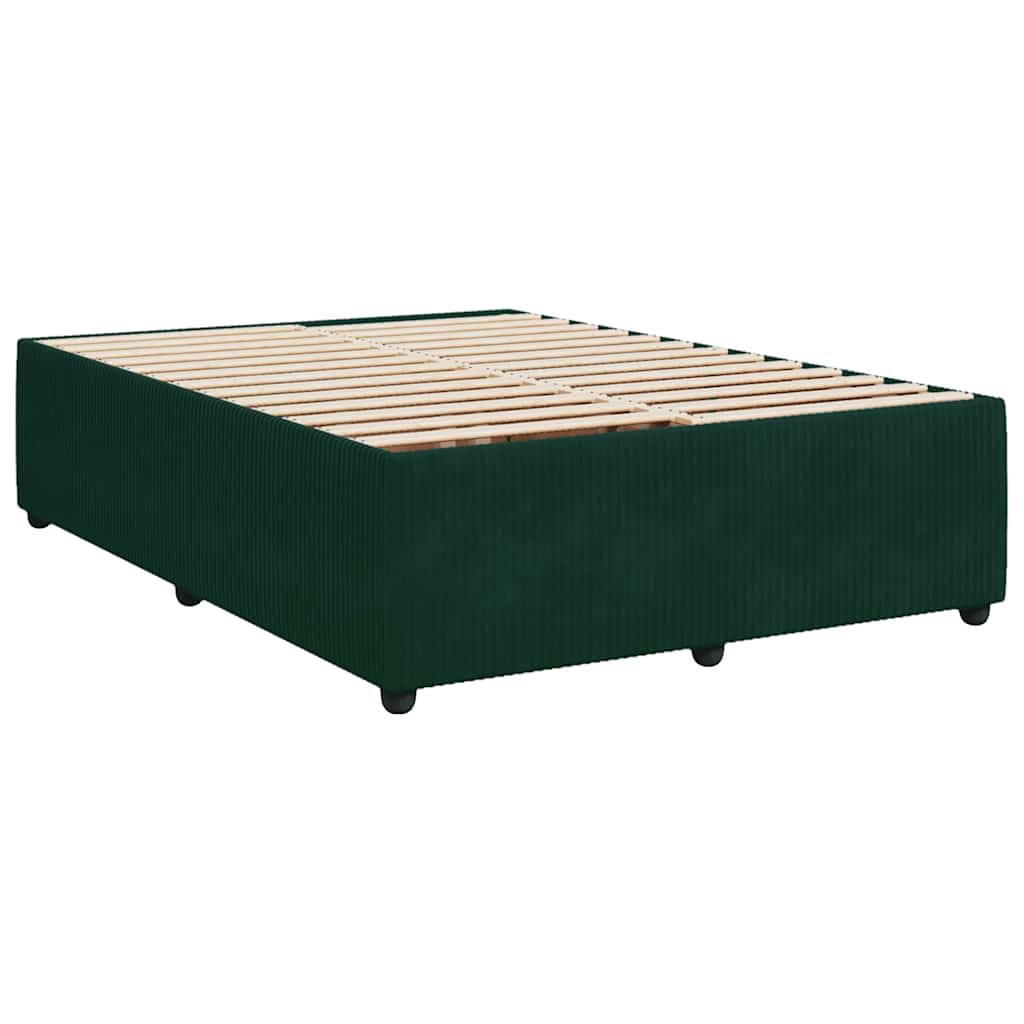 Sommier à lattes de lit et matelas Vert foncé 140x190cm Velours - XIOS