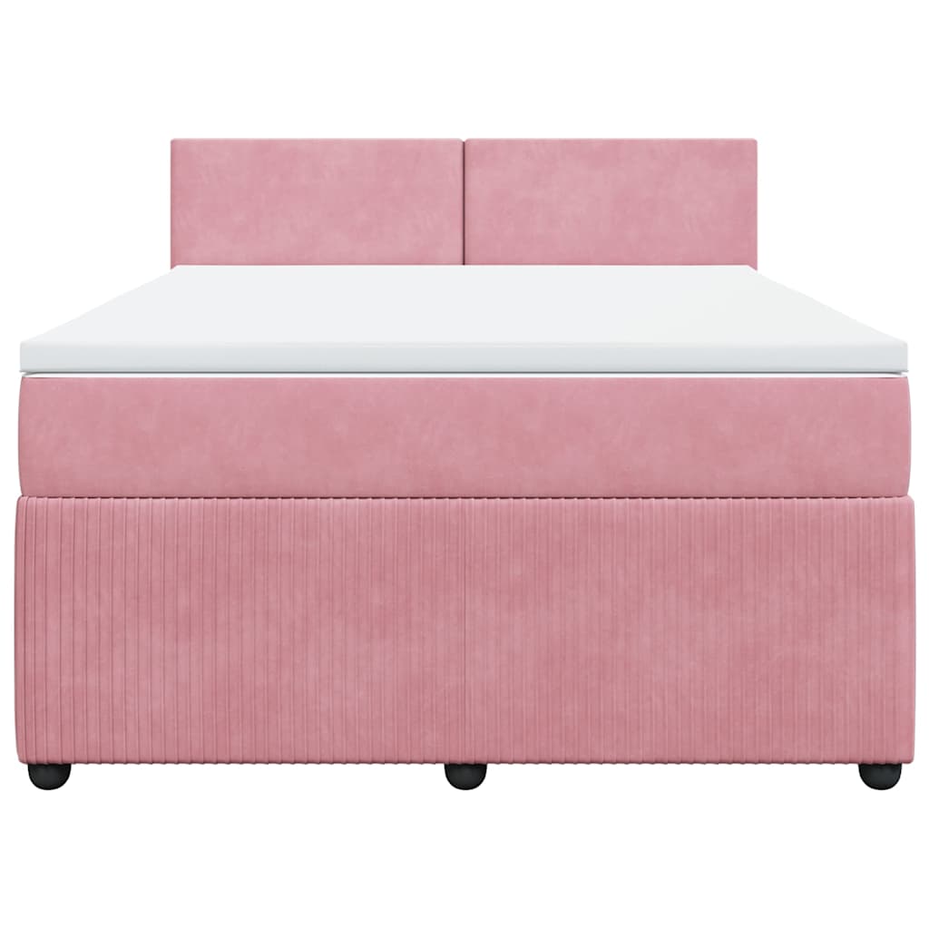 Sommier à lattes de lit avec matelas Rose 140x200 cm Velours - XIOS