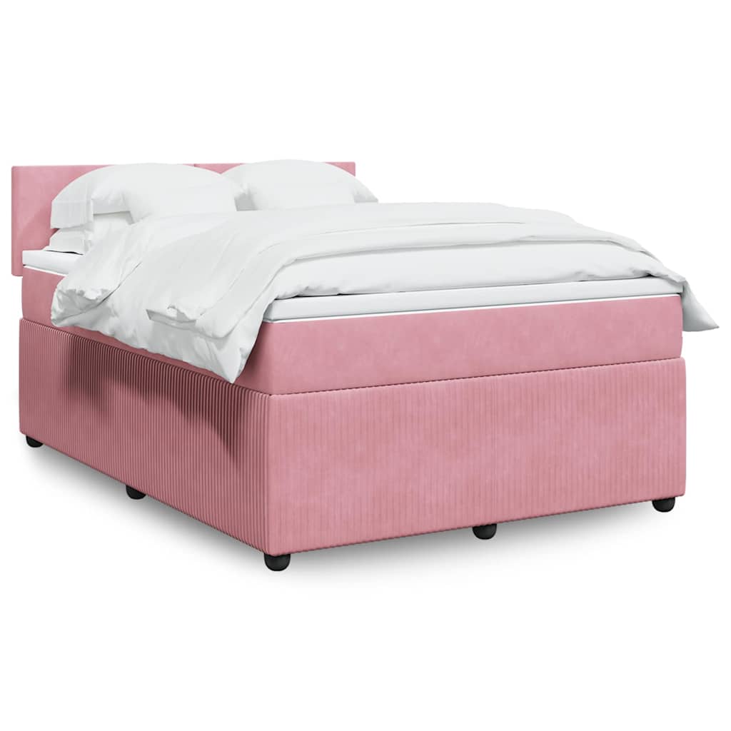Sommier à lattes de lit avec matelas Rose 140x200 cm Velours - XIOS