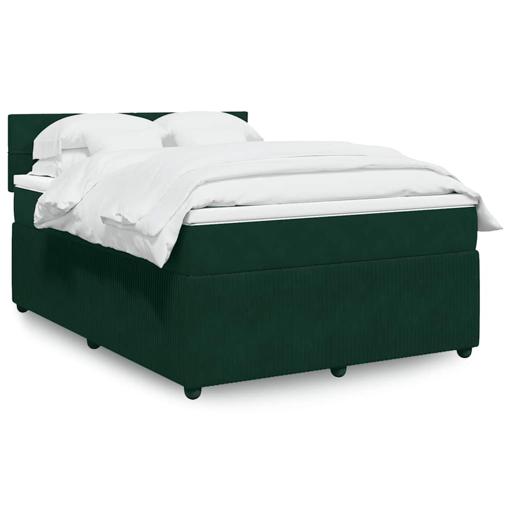 Sommier à lattes de lit et matelas Vert foncé 140x200cm Velours - XIOS