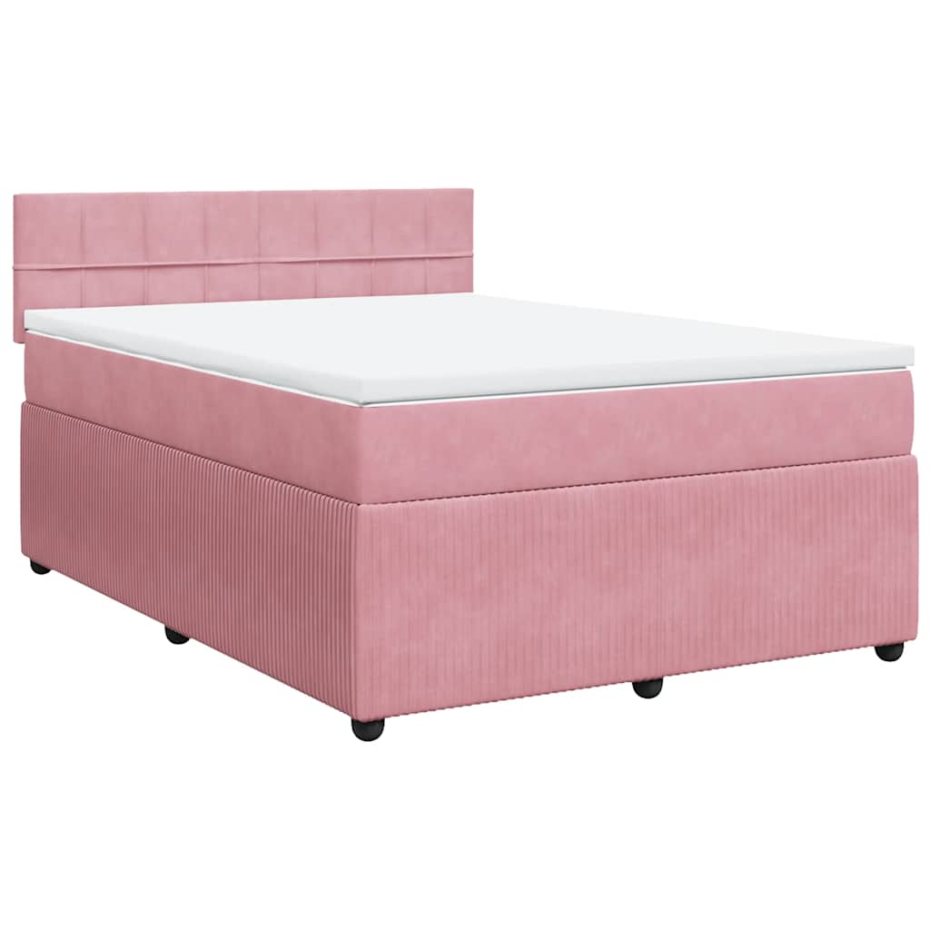 Sommier à lattes de lit avec matelas Rose 140x200 cm Velours - XIOS
