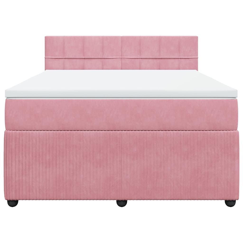 Sommier à lattes de lit avec matelas Rose 140x200 cm Velours - XIOS