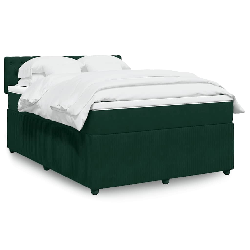 Sommier à lattes de lit et matelas Vert foncé 140x200cm Velours - XIOS