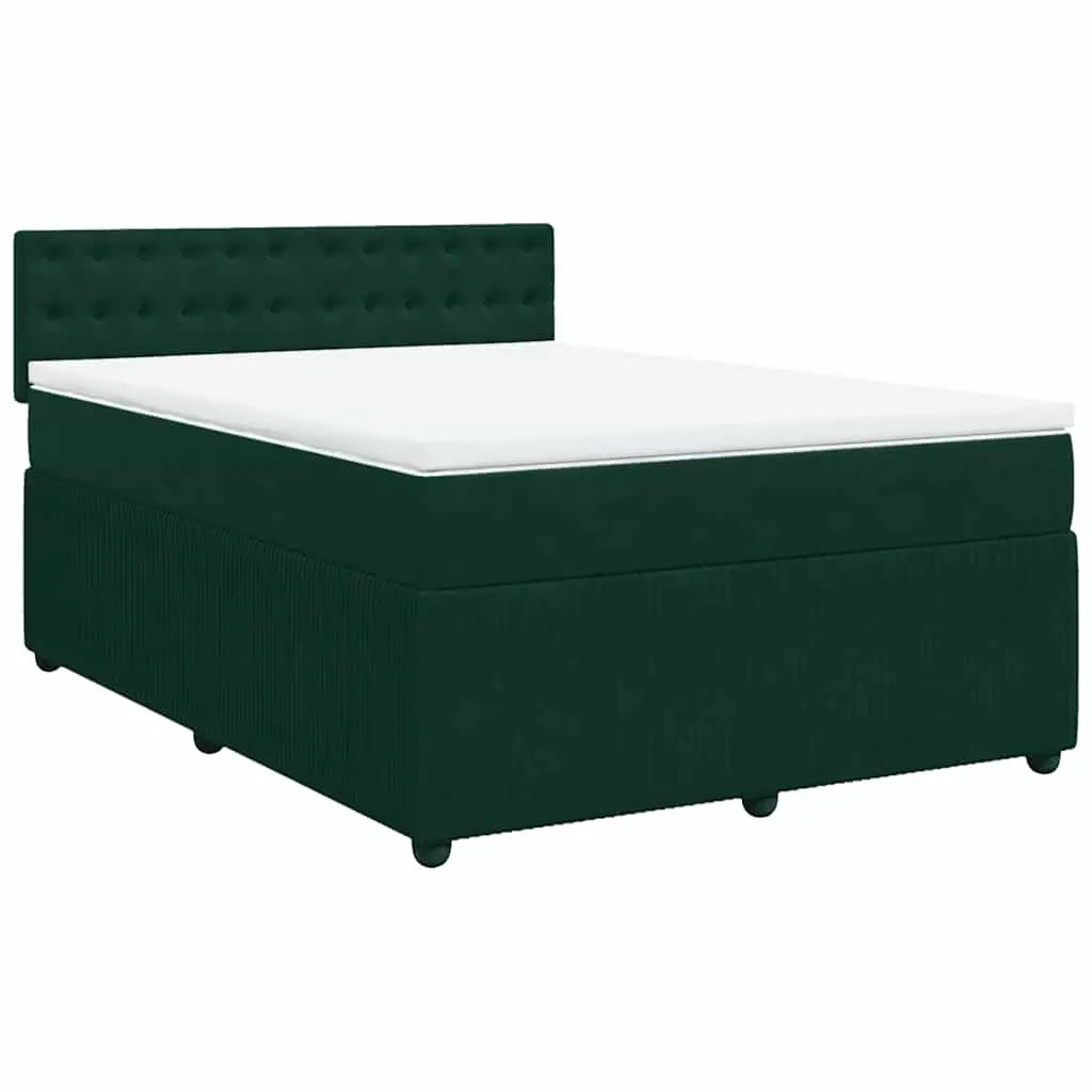 Sommier à lattes de lit et matelas Vert foncé 140x200cm Velours - XIOS