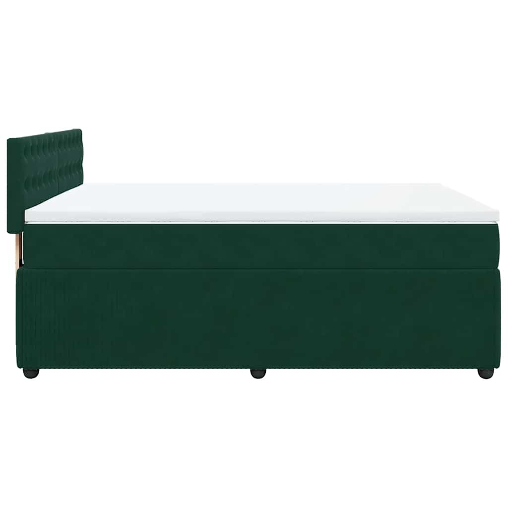 Sommier à lattes de lit et matelas Vert foncé 140x200cm Velours - XIOS