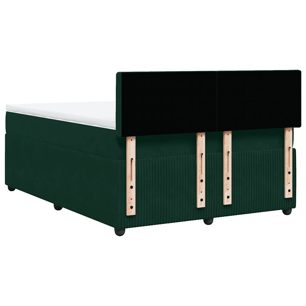 Sommier à lattes de lit et matelas Vert foncé 140x200cm Velours - XIOS