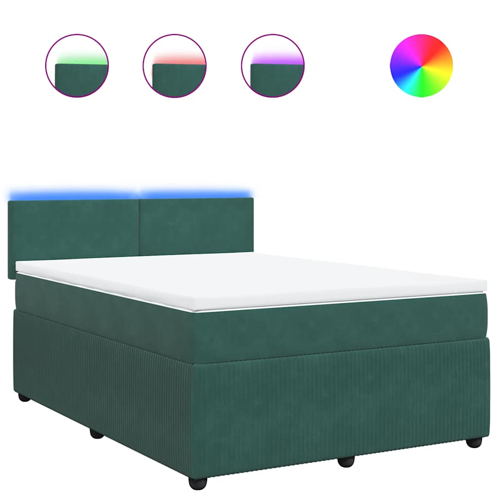 Sommier à lattes de lit et matelas Vert foncé 160x200cm Velours - XIOS